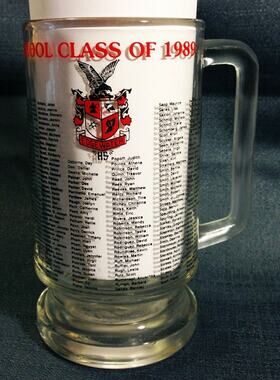 Vintage 1989 Edgewater High School Orlando, Florida Graduation Mug Student Names